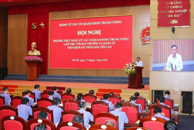 Thường trực Đảng ủy các cơ quan Đảng Trung ương làm việc với Viện Kiểm sát nhân dân tối cao