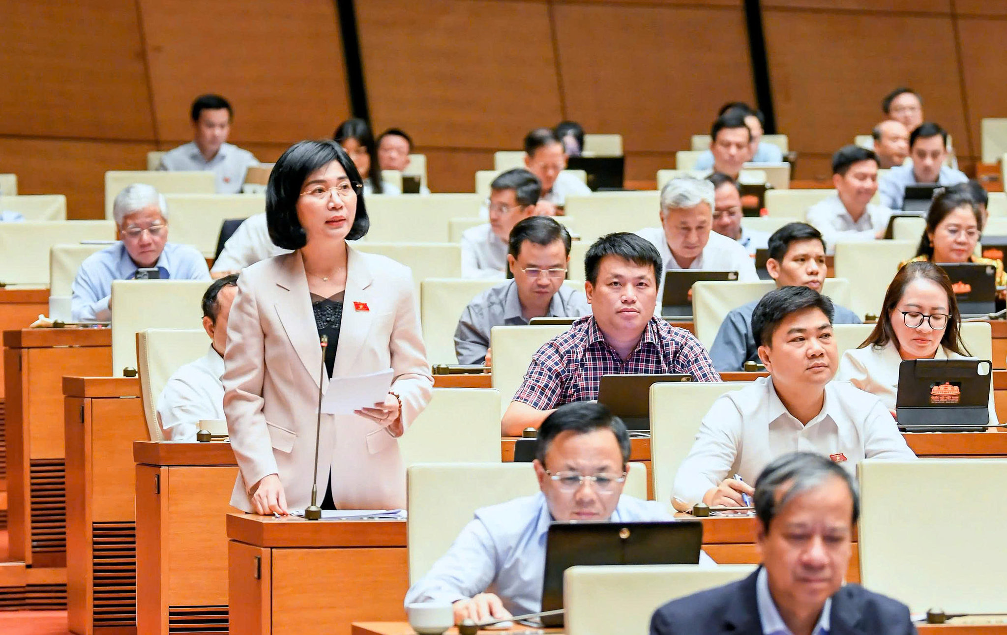 Chủ tịch HĐND thành phố Hà Nội Phùng Thị Hồng Hà: Phải nhìn rõ khả năng cân đối vốn trước khi quyết định danh mục đầu tư