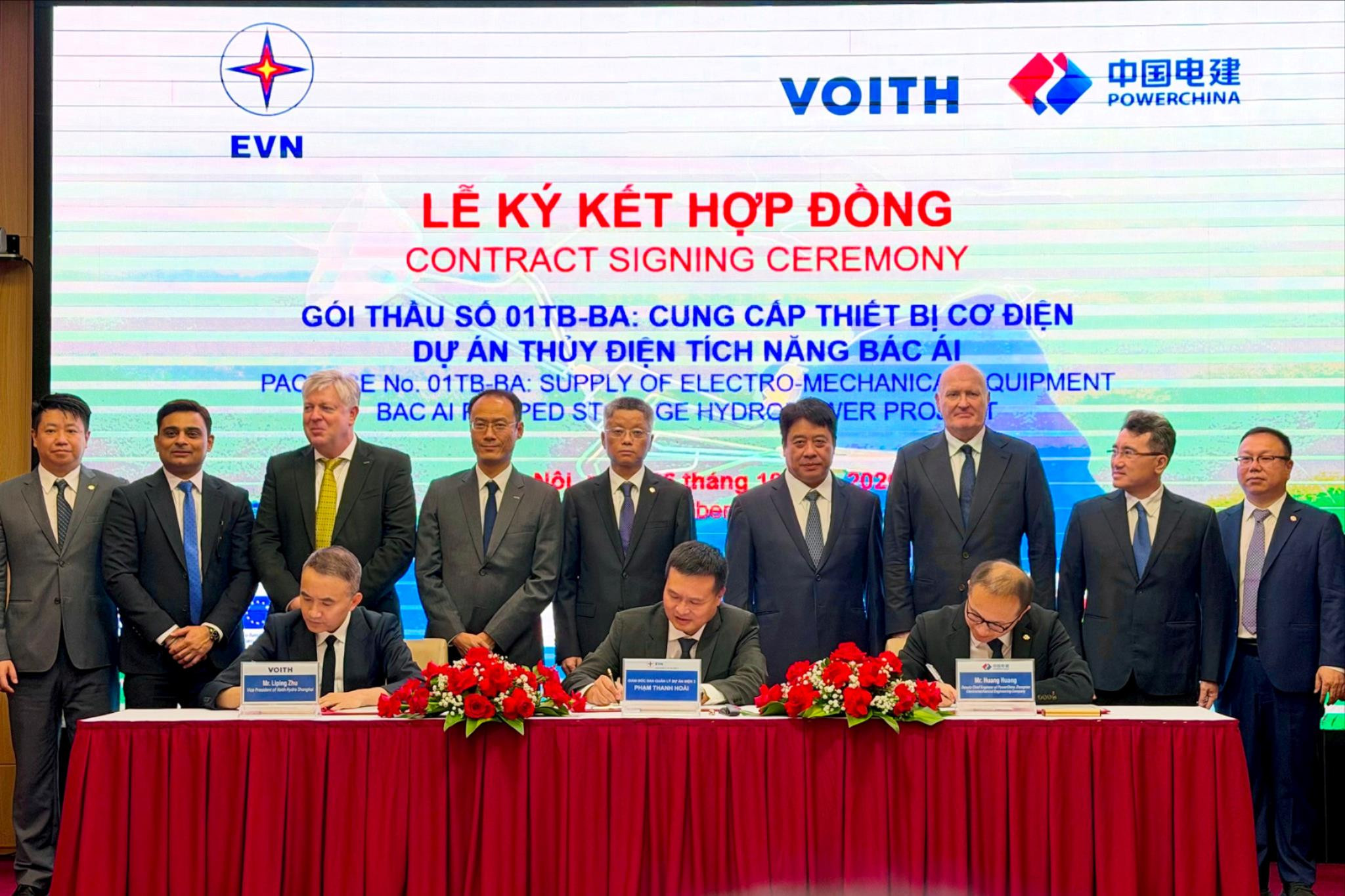 Ký hợp đồng cung cấp thiết bị cho Dự án thủy điện tích năng Bác Ái
